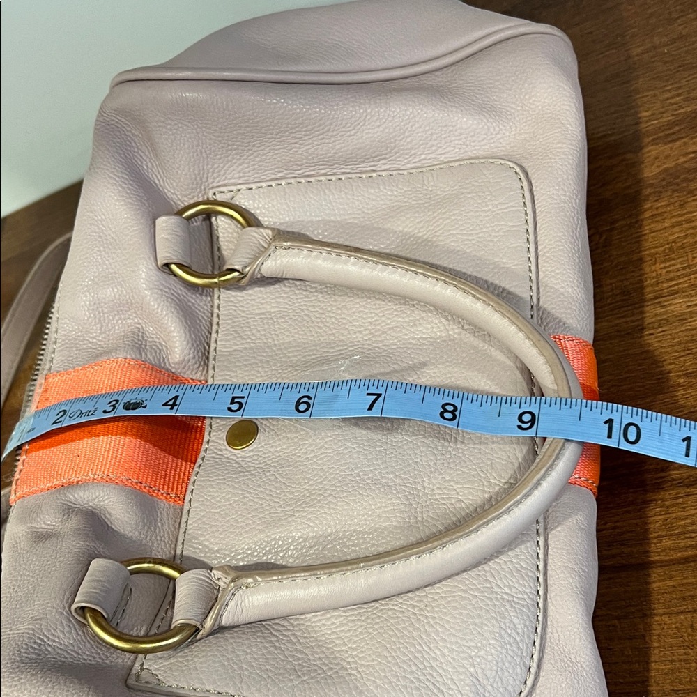 J Crew Leather Grey and Orange Women's Bag - Picture 12 of 12